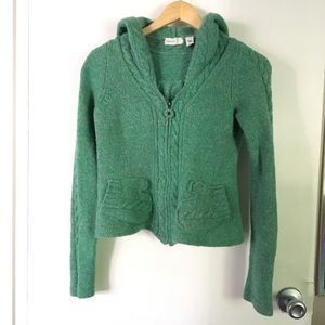 Anthropologie Sleeping on Snow green jacket size S